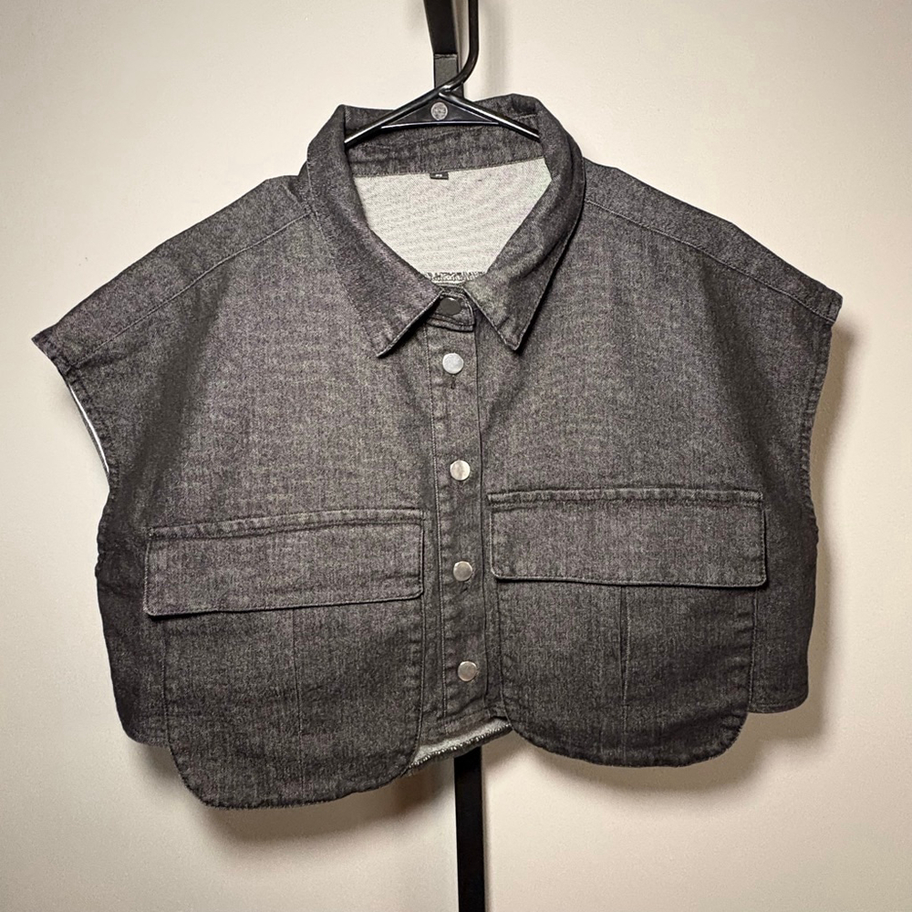 Women's‎ Unbranded Black Denim Vest M